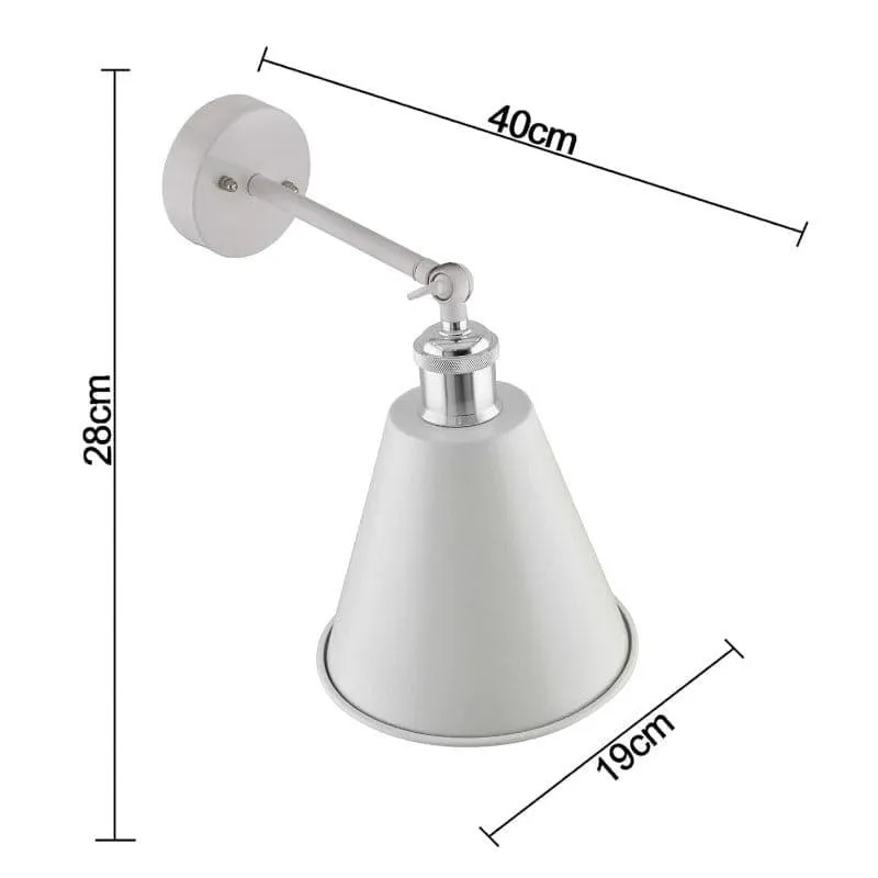 Kenda Cone Metal Wall Lamp - White media 6
