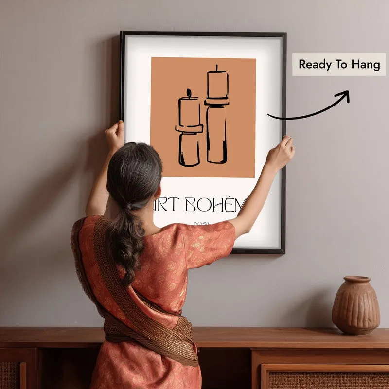 Ritual Calm Canvas Wall Painting With Black Frame media 6