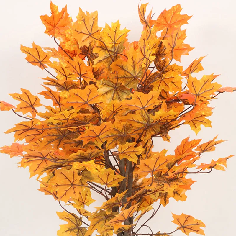 Canopy Artificial Maple Tree With Black Plastic Pot - 4 Feet media 5
