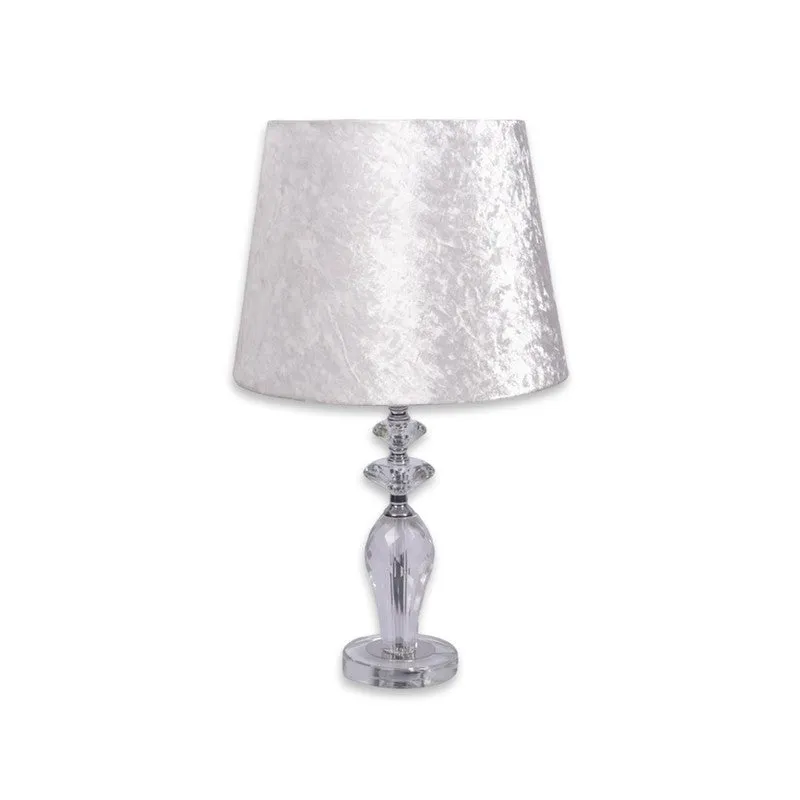 AarviDecor Harlow Decorative Fabric Table Lamp - Silver media 4
