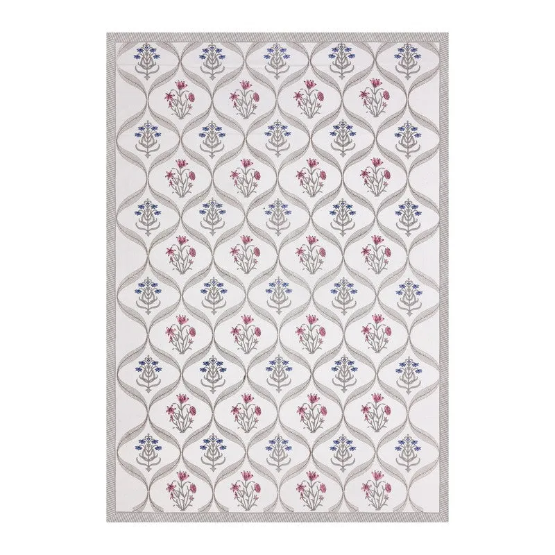 SignatureWhite Cotton Table Cover - Pink,Blue media 5