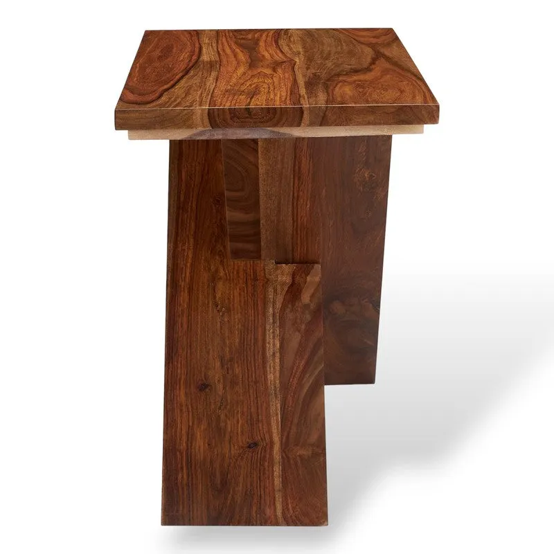 Cverox Sheesham Wooden Side & Bedside Table - Brown media 7