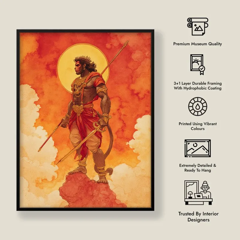 Divine Strength Sri Hanuman II Archival Paper Wall Art media 8