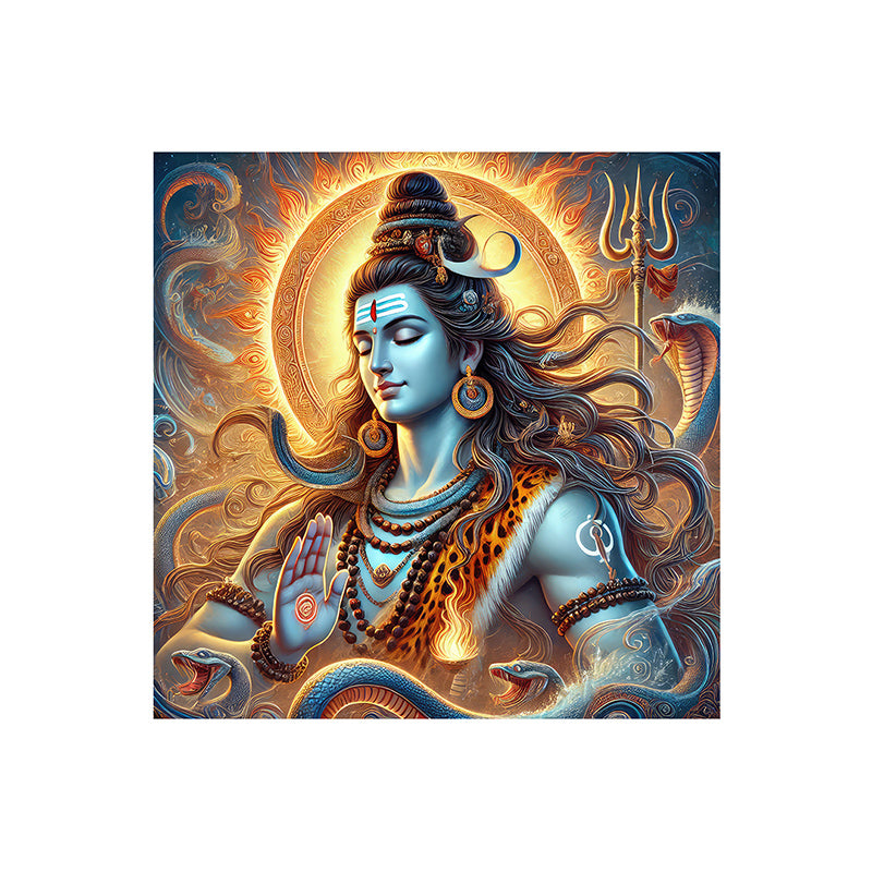 Shiva Dyana Poly Canvas Wall Painting media 4