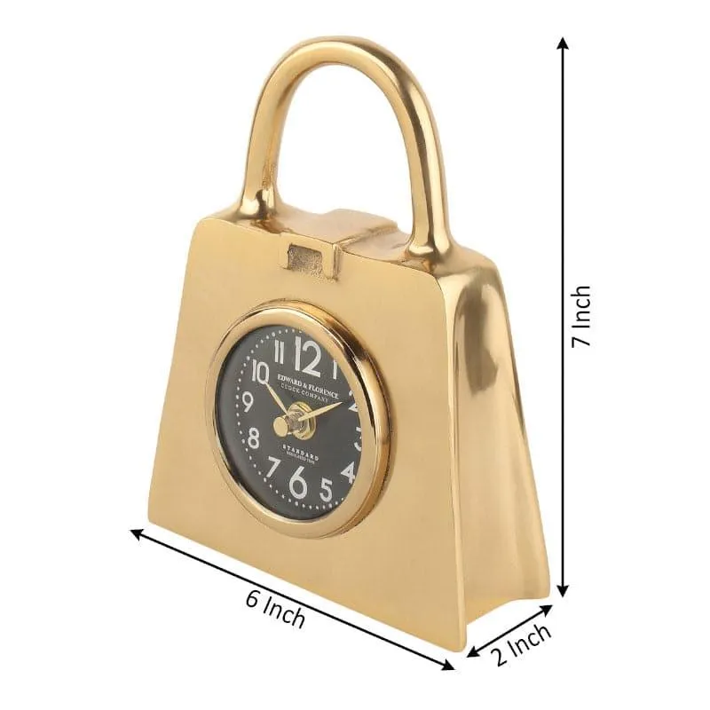 Shopping Show Table Clock - Gold media 4