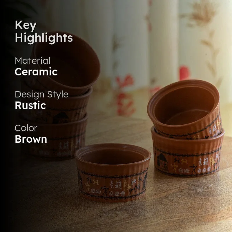 Delight Ceramic Snack Bowl (170 mL) - Set Of Six media 2