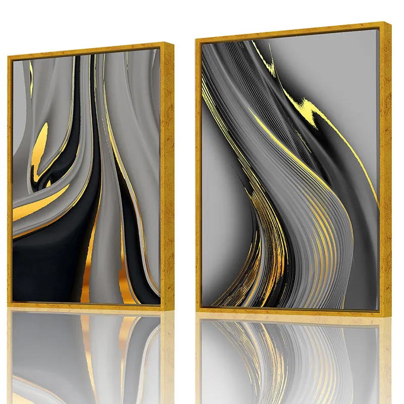 Charcoal Aura Wall Art - Set Of Two media 3