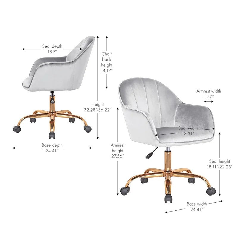 Chairon Metal Office Chair  -  Grey media 8