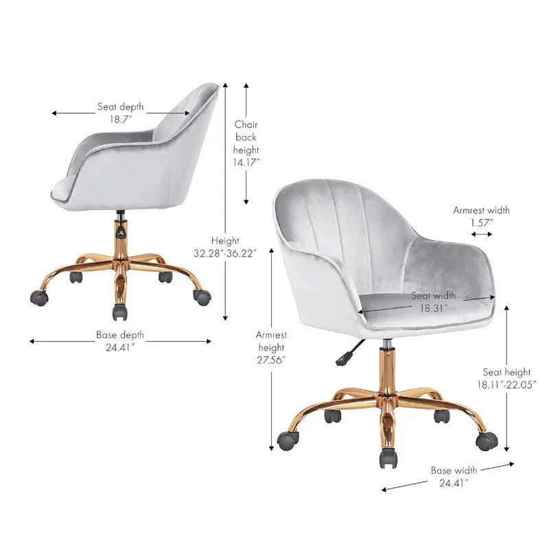 Chairon Metal Office Chair - Grey media 8