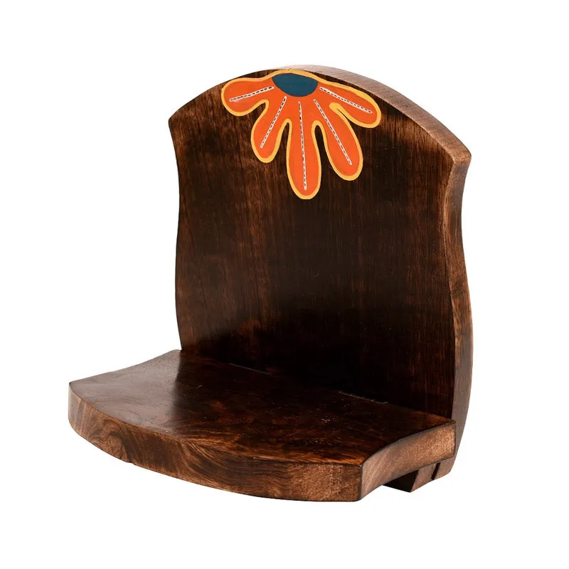 Faria Terracotta & Wood Wall Shelve With Pot - Three Piece Set media 5