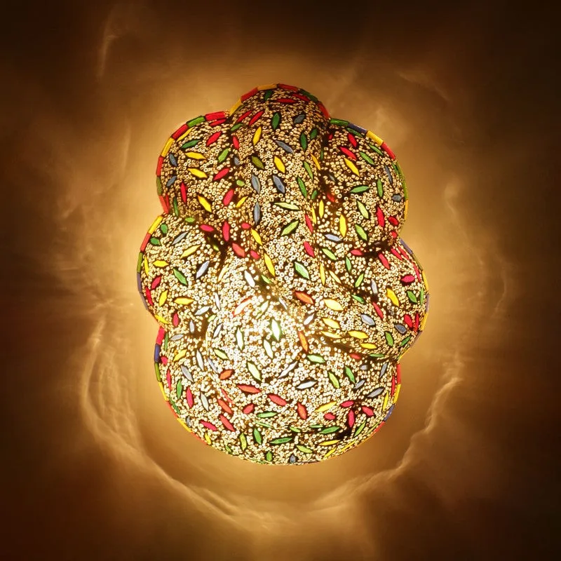 Ganvya Aura Ganesha Glass Wall Lamp - Multicolor media 4