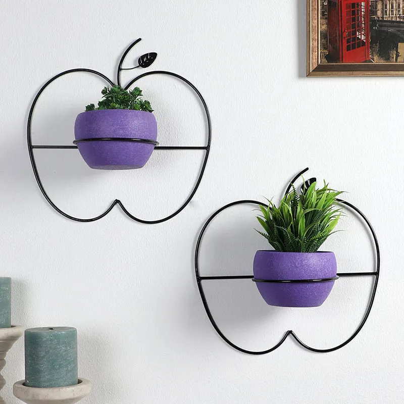 Clémence Iron Planter (Purple) - Set Of Two media 2