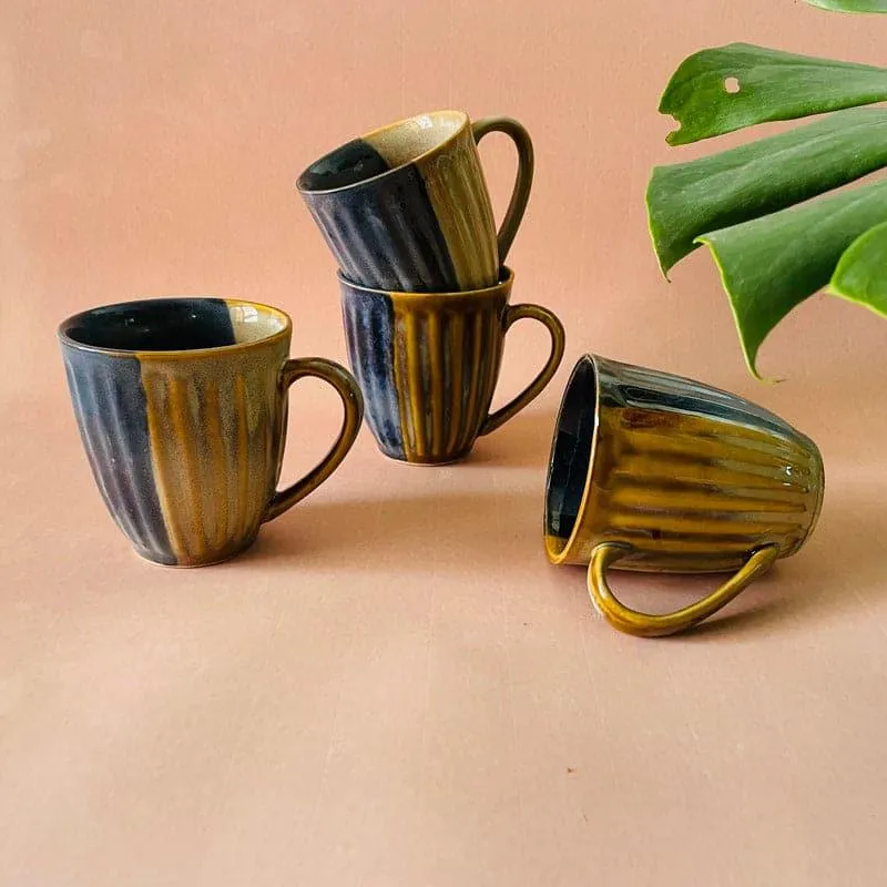 Gramma Ceramic Tea Cup (300 mL Each) -  Set of Four media 1
