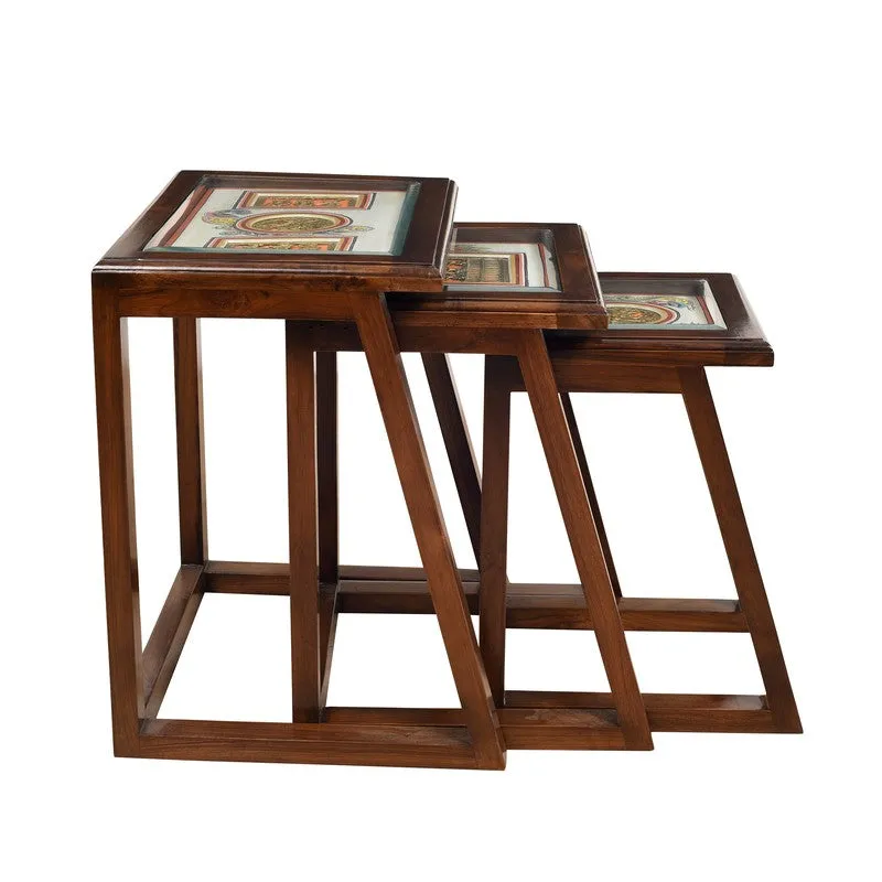 Honey I Teak Wood Nesting Stools - Set of Three media 6