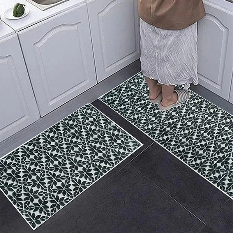 Abstract Balance Kitchen Floor Mats (Navy) - Set of Two media 5
