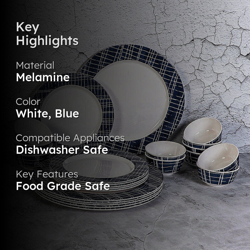 Triva Checkered Dinner Plate - 24 Piece Set media 2