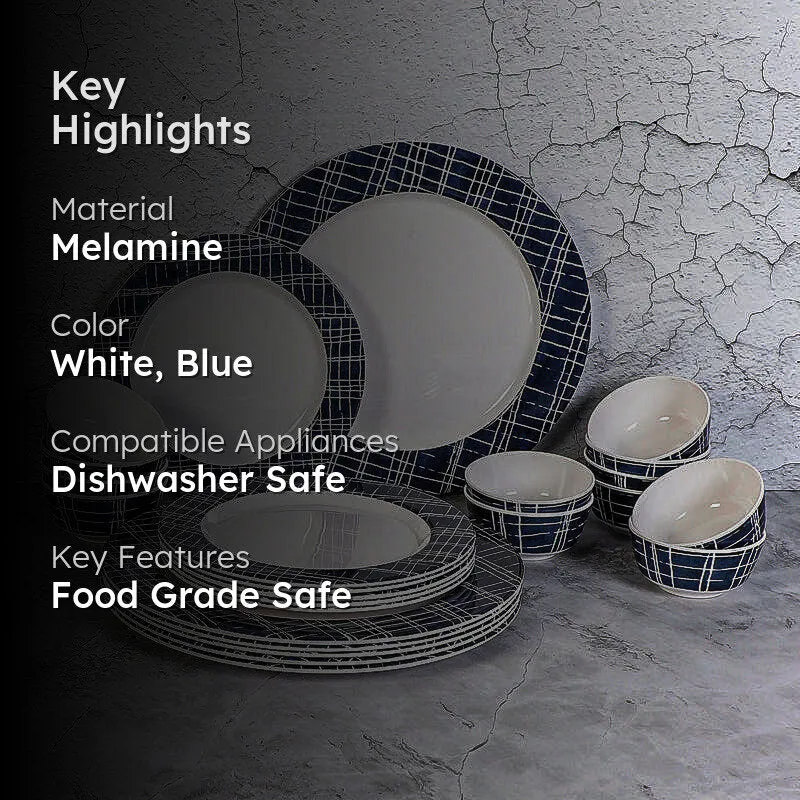 Triva Checkered Dinner Plate - 24 Piece Set media 2