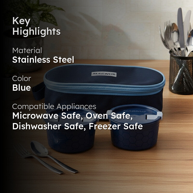 Mealio Neat Lunch Box with Lunch Bag - Three Piece Set media 2