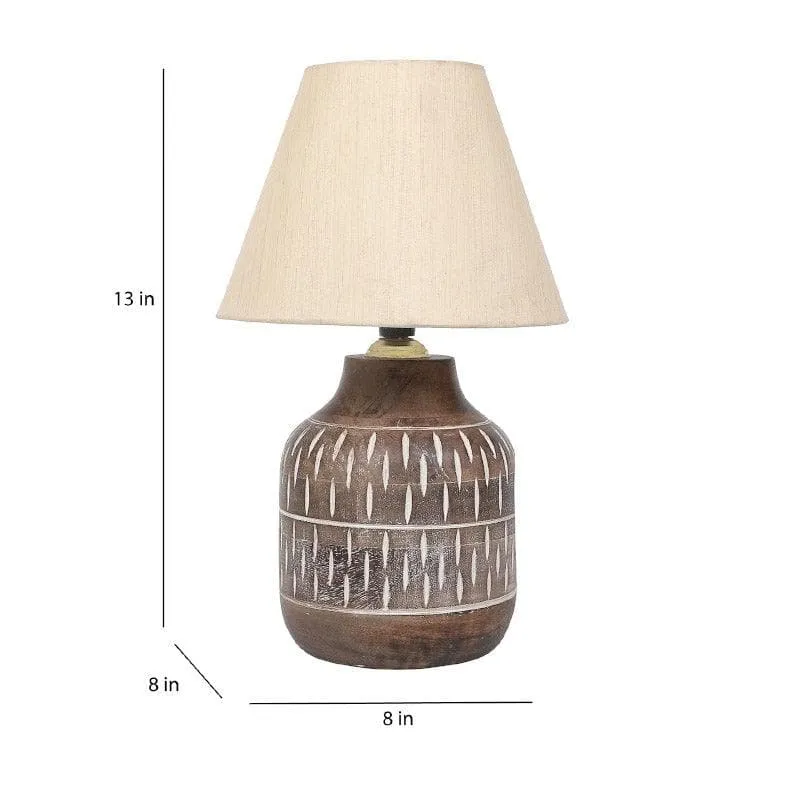 Truda Dante Fabric Table Lamp - White,Brown media 5