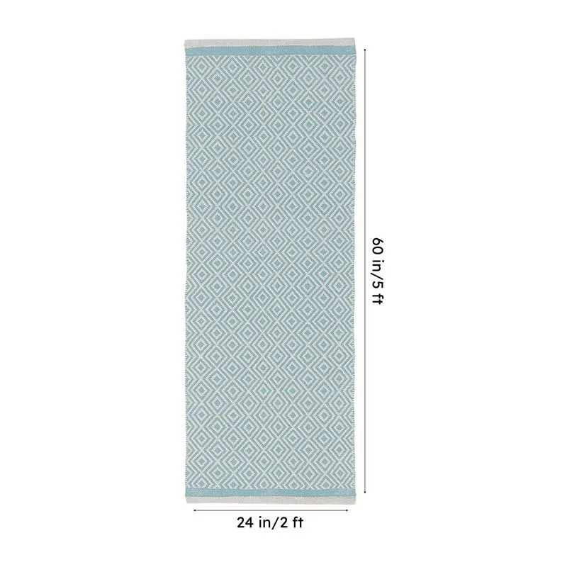 Earthica Cotton Runner Rug - Sky Blue media 8