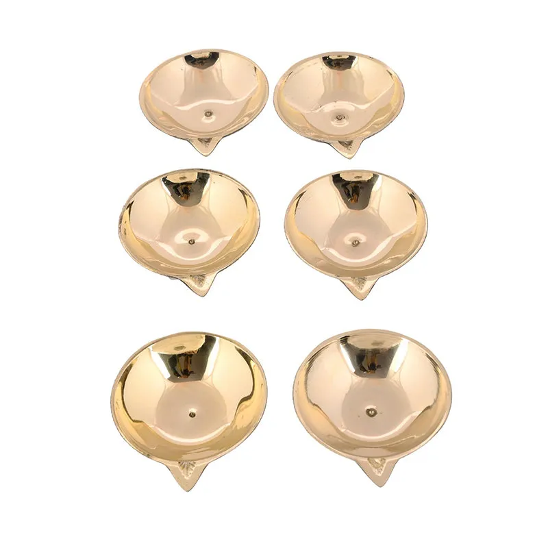 Makar Brass Diya - Set Of Six media 4