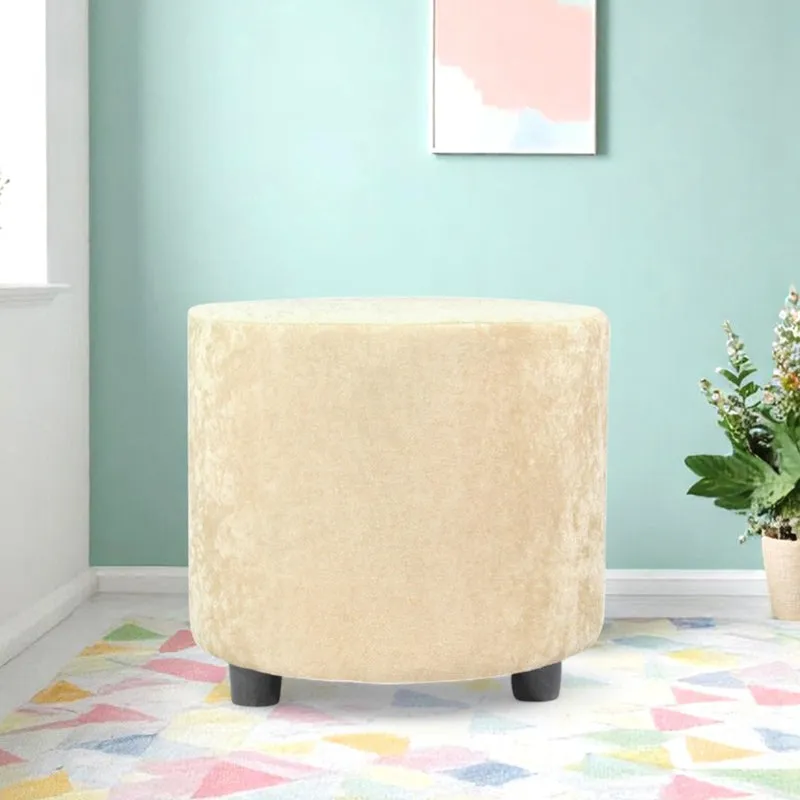 Mrixon Pine Wood Pouffe (Beige) - Set Of Two media 4