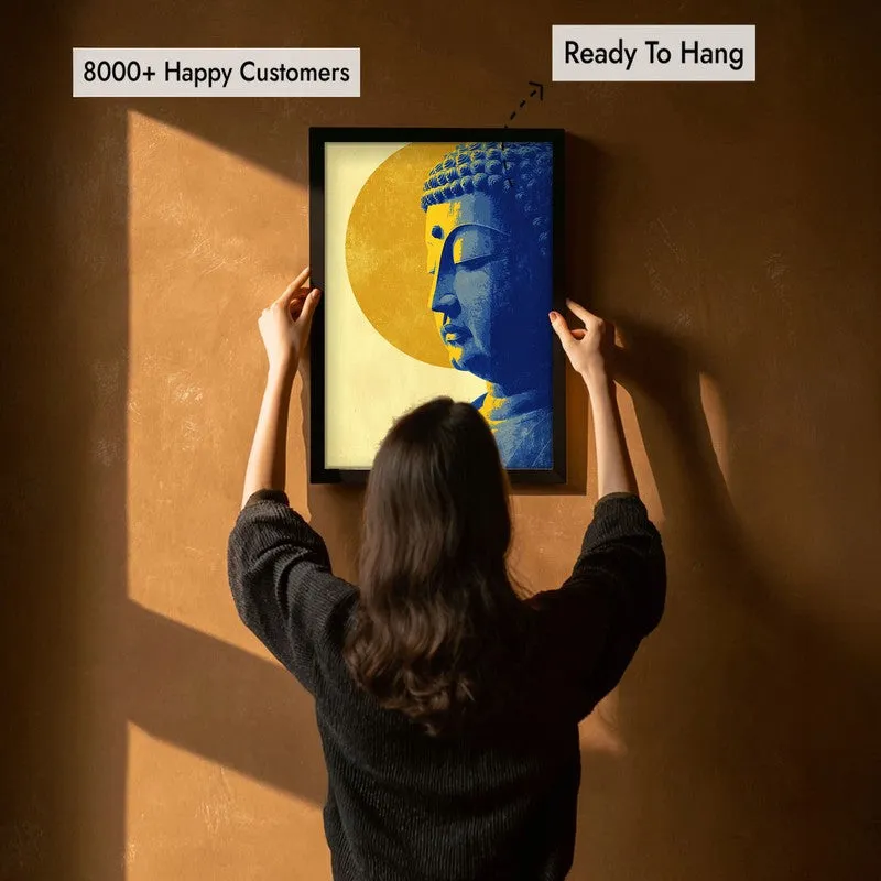 Peaceful Buddha In Meditative Calm II Archival Paper Wall Painting With Black Frame media 7