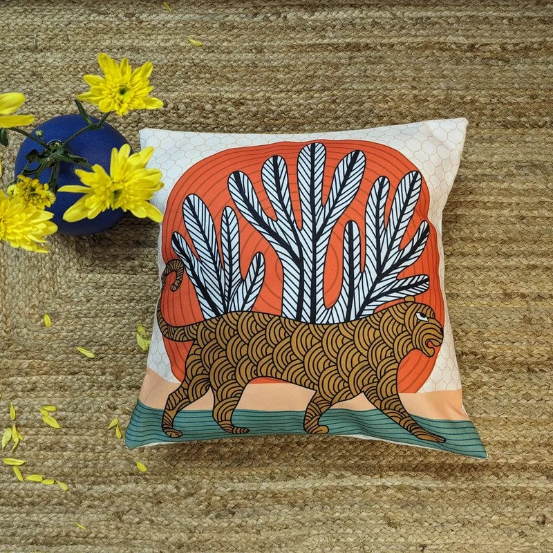 Rustic Wildlife Print Cushion Cover media 1