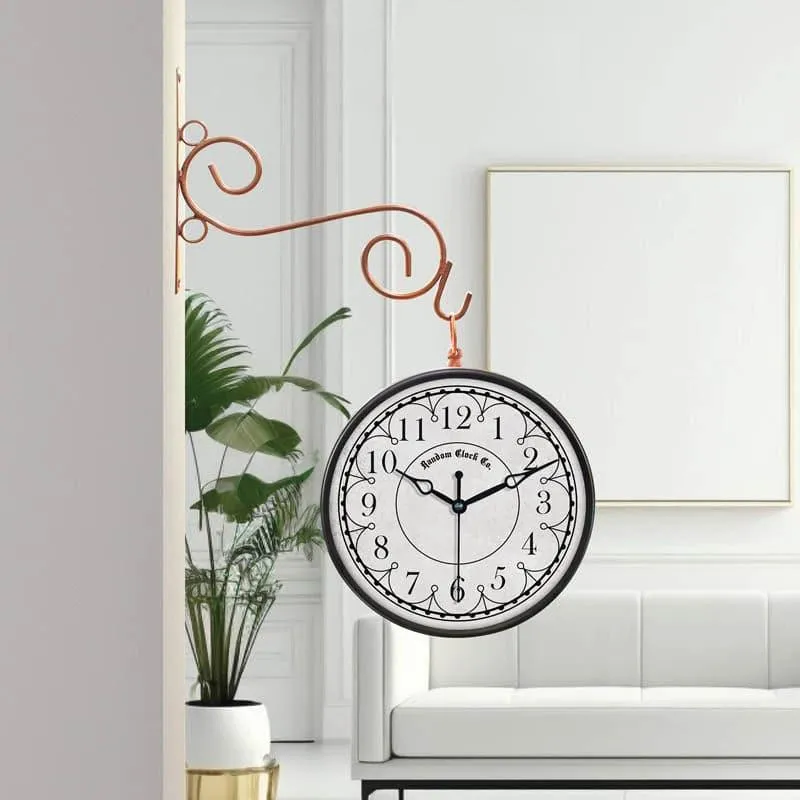 Caspian Double Sided Vintage Station Clock media 1