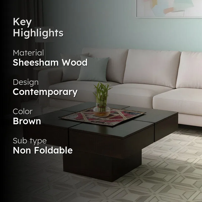 Tervo Sheesham Wooden Center Table media 2