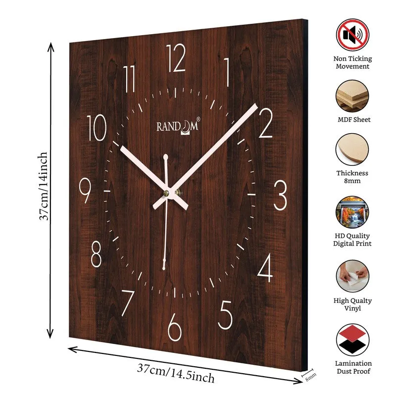 Arixen Analog Wall Clock - Brown media 8