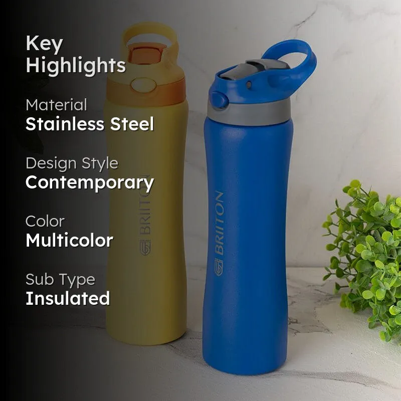 Handy Quench Hot & Cold Thermos Water Bottle (Yellow & Blue, 750 mL Each) - Set Of Two media 2