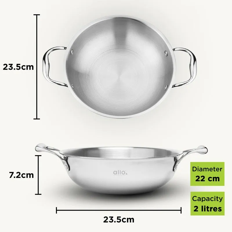 Zinx Induction Base Kadhai - 2000 mL media 9
