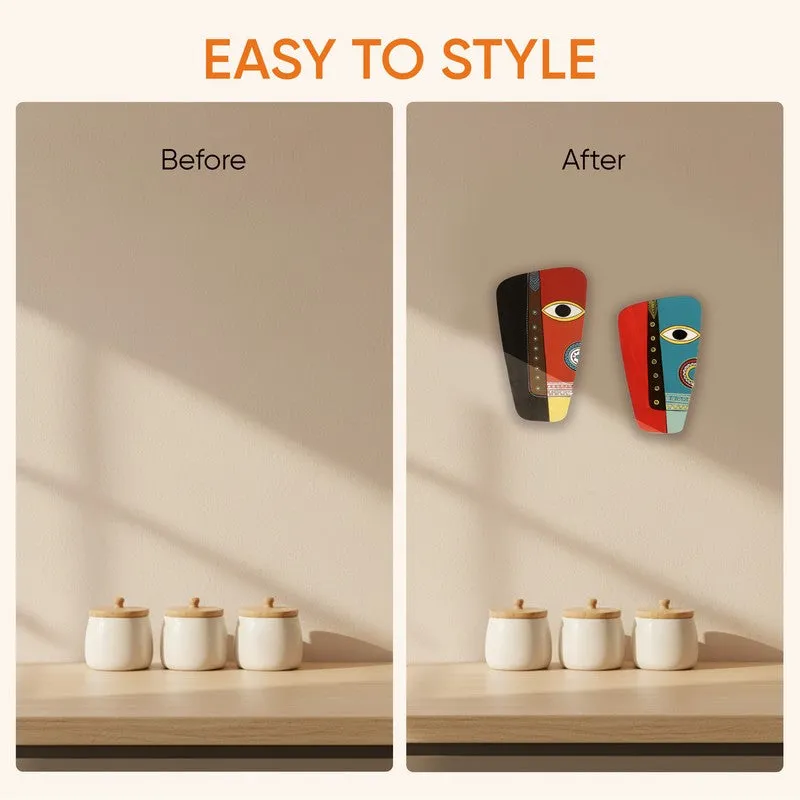 Bhupinder Mask Wooden Wall Accent - Set of Two media 6