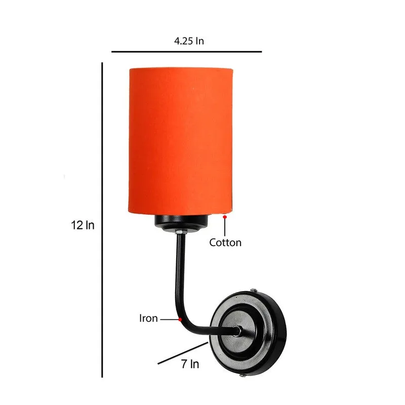Zenith Arc Cotton Wall Lamp - Orange - 10
