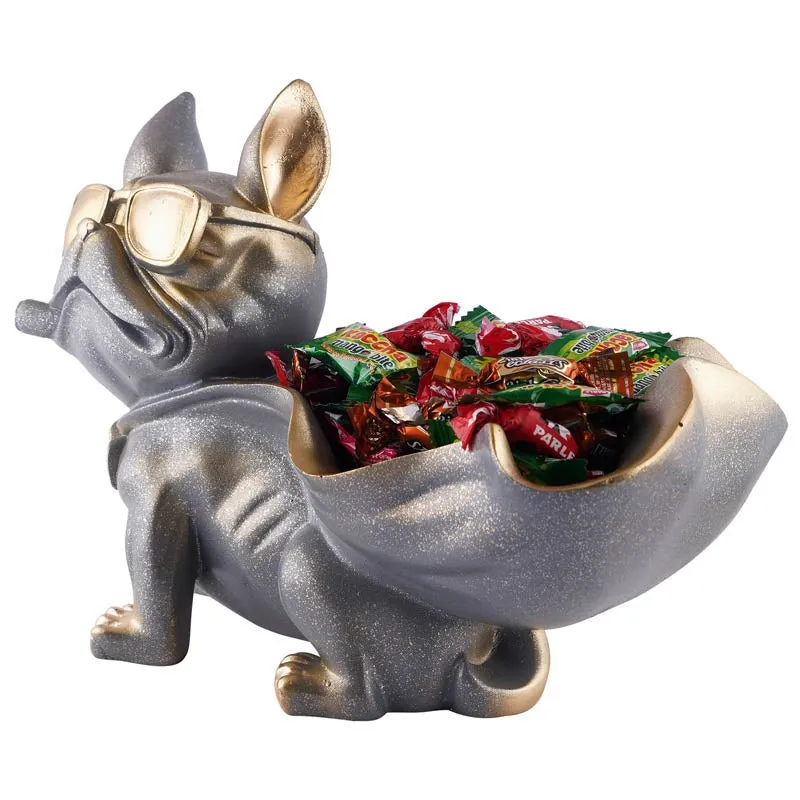 Sir Barks-a-lot Painted Polyresin Show Piece - Grey media 4