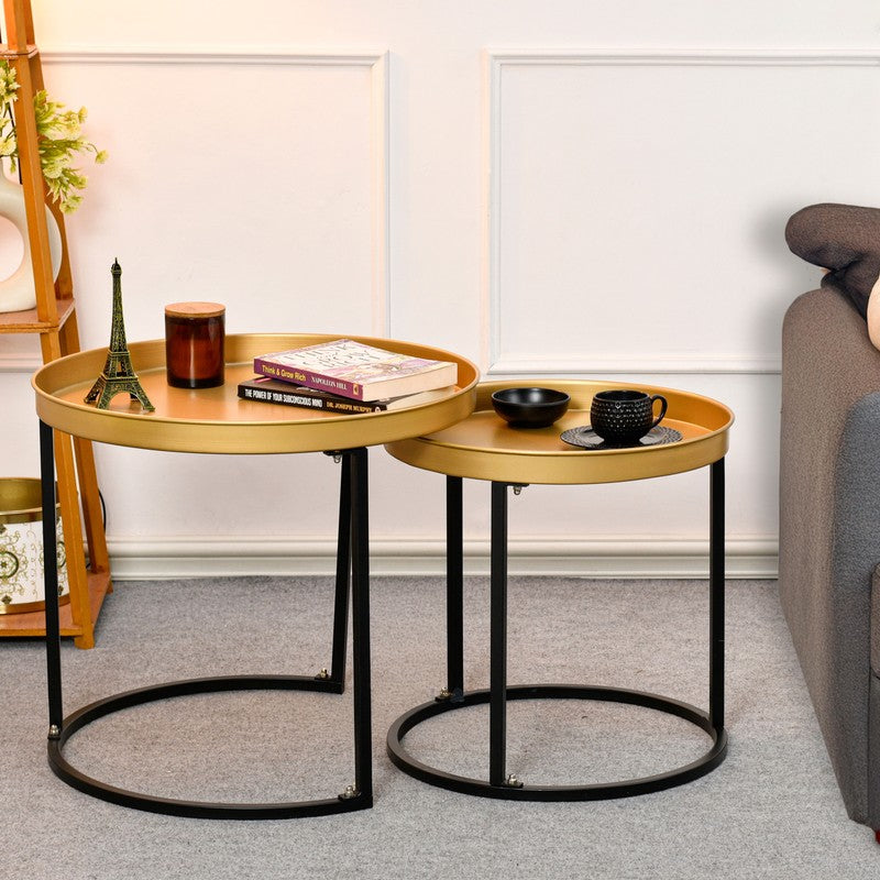 Noira Edge Center Table (Gold & Black) - Set Of Two media 6