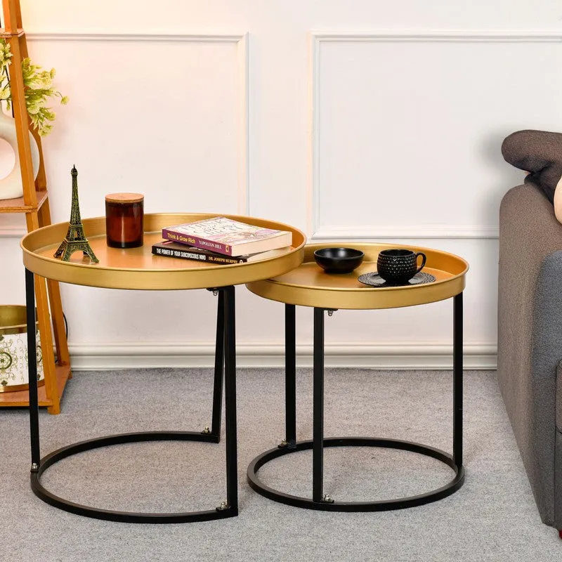 Noira Edge Center Table (Gold & Black) - Set Of Two media 6