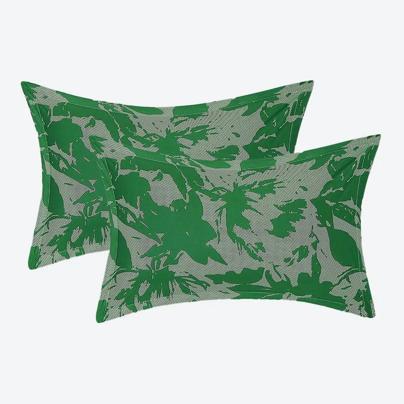 Monte Carlo Floraline Cotton Bedsheet (White,Green) - 104 TC media 8