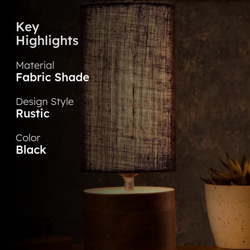 Black Magic Fabric Table Lamp - Black media 2