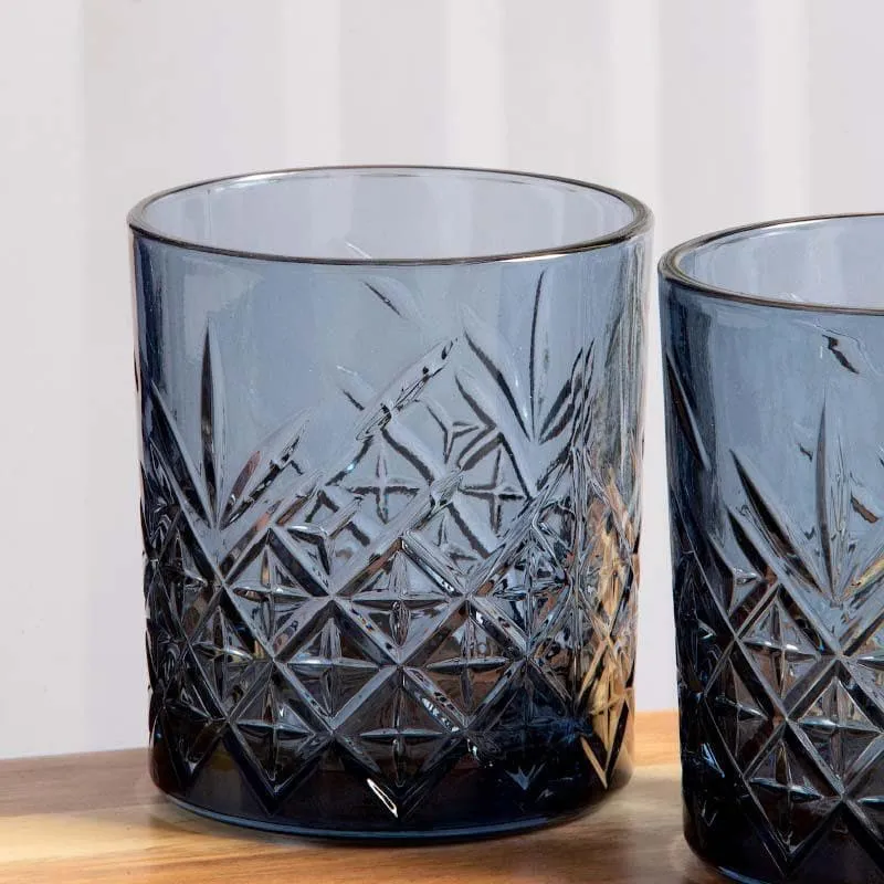 Pasabahce Billy Blue Whiskey Glass (345 mL) - Set Of Four media 2