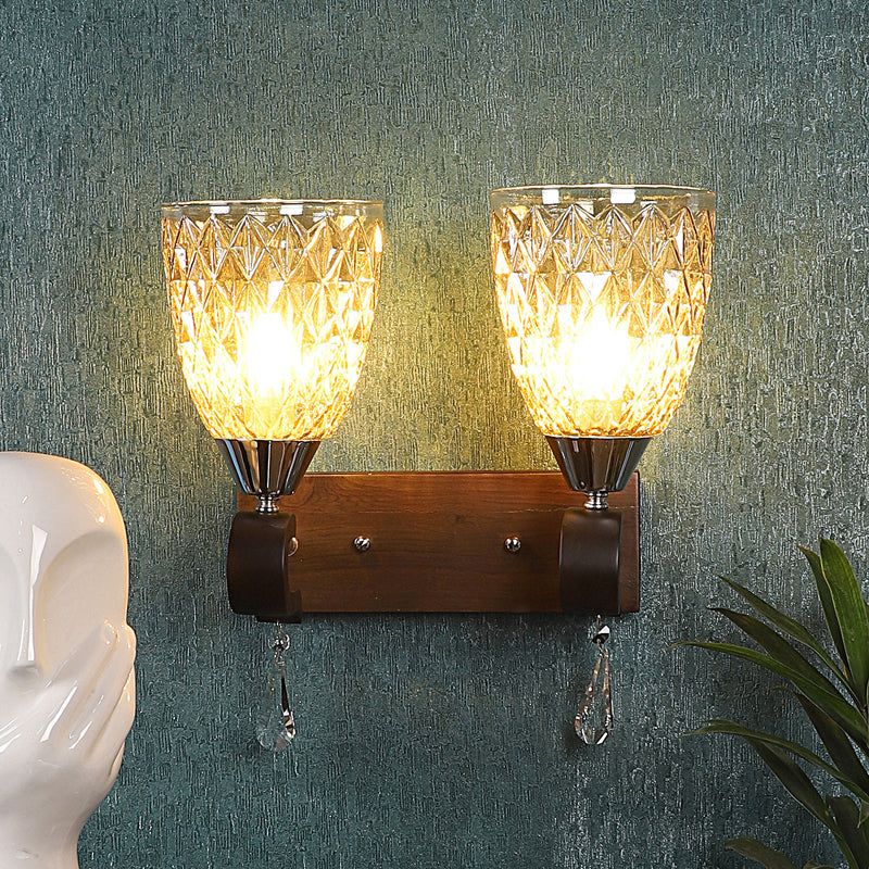 Maura Duo Wooden Wall Lamp