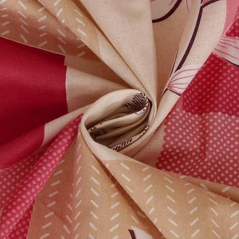 Carmine Paloma Cotton Bedsheet - 400 TC media 4