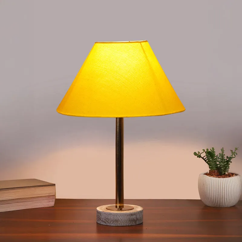 Cotin II Rodin Wooden Table Lamp - Yellow,Gold,White media 2