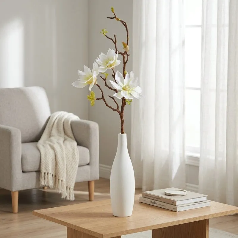 Magnolia Meadow Artificial Flower Stem - White media 1
