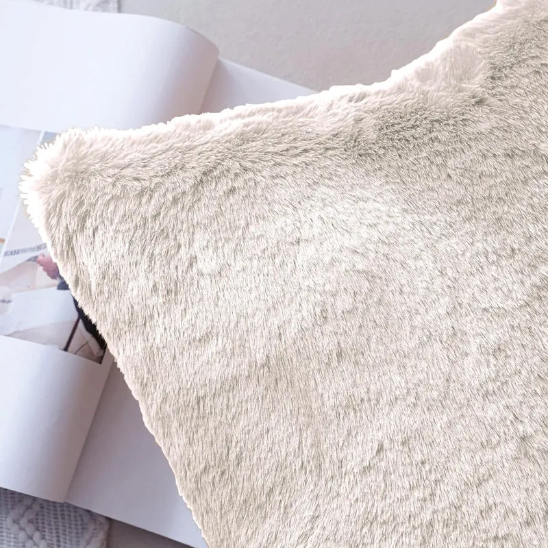 Fur Dual Cushion Cover Set (Off White) - Set Of Two media 6