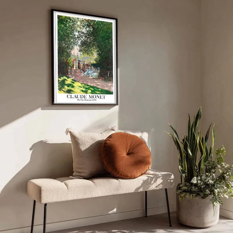 The Parc Monceau Archival Canvas Wall Painting - Black Frame media 4