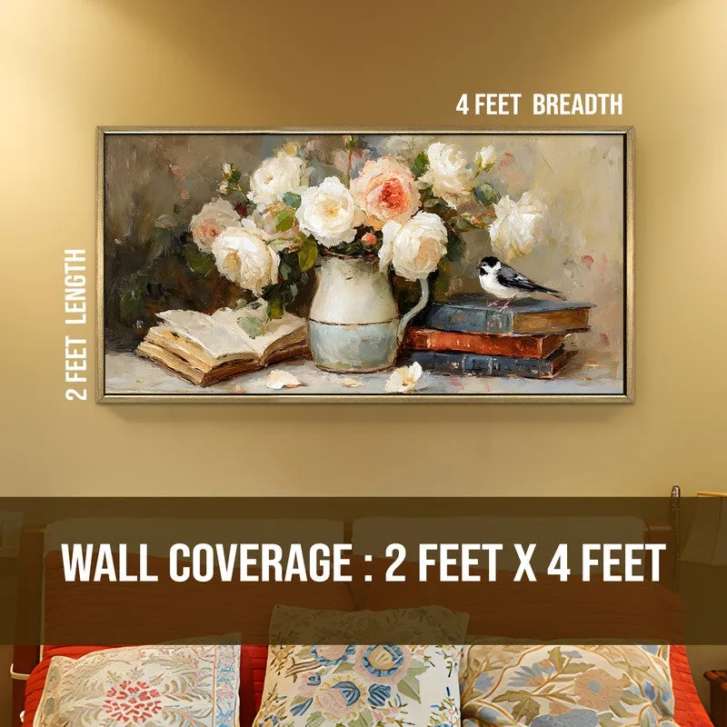Serene Stillness Canvas Wall Painting With Frame media 8