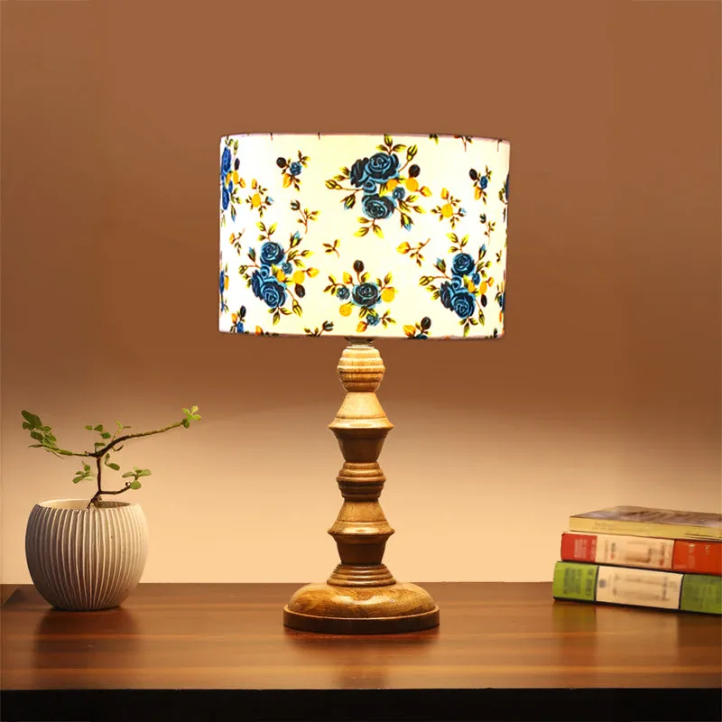 Fleur Timber Wooden Table Lamp - Multicolor media 1
