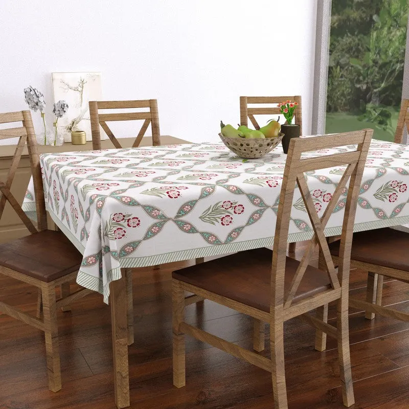Eleganza Cotton Table Cover - Pink,Green media 4
